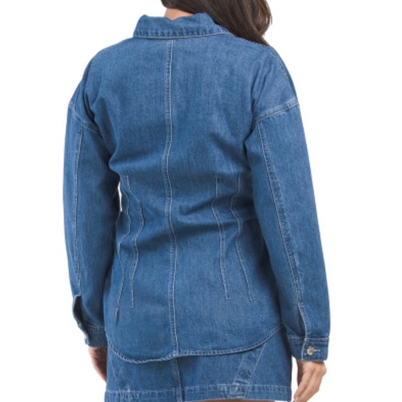 Torn by Ronny Kobo Stylish Denim button up blouse NEW - Picture 4 of 7